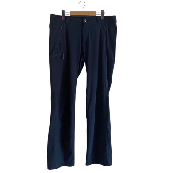 Mammut Runbold Pants Mens 36x32 Blue Cargo Softshell Hiking Gorpcore Trail Logo - Picture 1 of 15